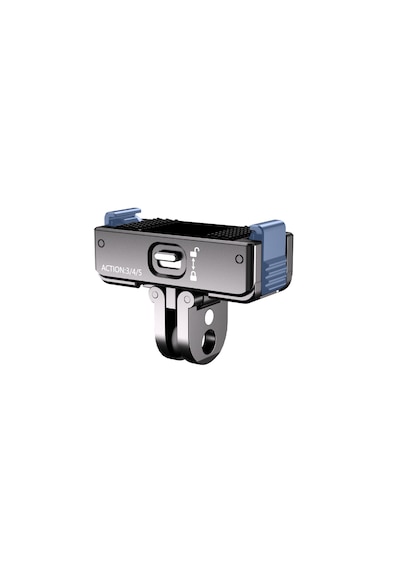 Quıckdock Qdx4-a3 Manyetik Ve Kilitli Aksiyon Kamera Montaj Adaptörü 1/4 Dişli Action 3/4/5 Pro Uyumlu Siyah