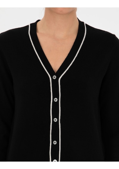 Pierre Cardin Kadın Siyah Hırka Triko 50316344-vr046 Siyah