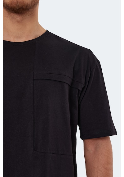 Slazenger Kaurı In Oversize Erkek Siyah Tişört Siyah