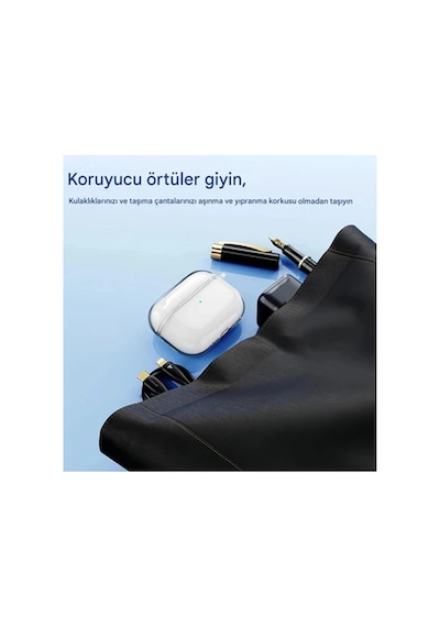 Zenvia Airpods Pro 3. Nesil İle Uyumlu Şeffaf Cyrstal Clear Ultra Berrak Kılıf Kulaklık Değildir Znv2026
