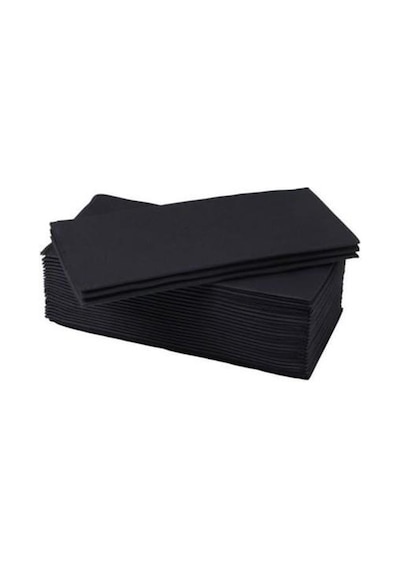 Omnisoft 40x40 Cm 1/8 Defter Katlama Servis Peçetesi 50 Adet Siyah