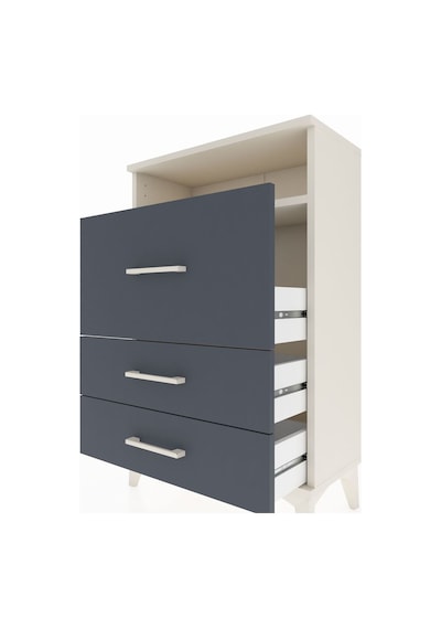 Arges Komodin Tek Raflı 3 Çekmeceli 60x30x96 Aytaşı-antrasit Aytası