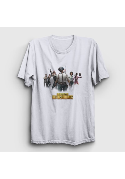 Presmono Unisex Team Pubg T-shirt Beyaz