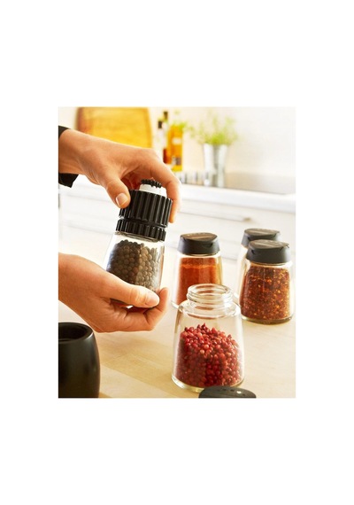 Baharat Öğütücü Yükseklik 12.5 Cm Manuel Baharat Değirmeni Cam 150 Ml Şeffaf Değirmen - 807666276 Diğer