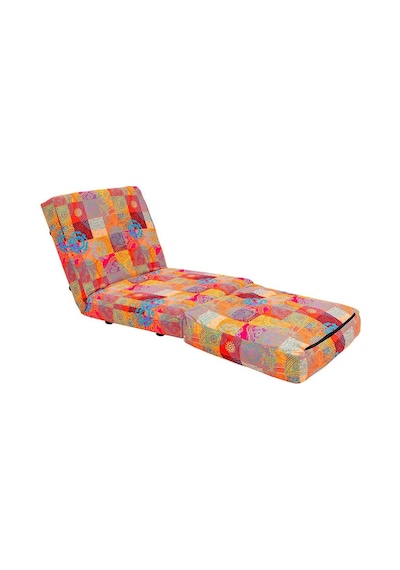Pafu Taida Tekli Katlanır Yataklı Uzanma Koltuğu Patchwork Turuncu
