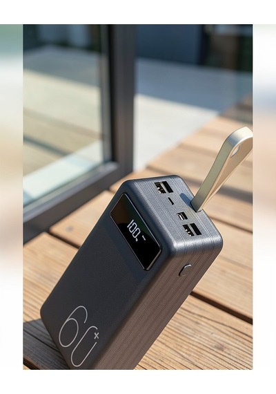 Powerbank 60000 Mah Dijital Göstergeli 4 Portlu Uucz60000powerbank2 Çok Renkli