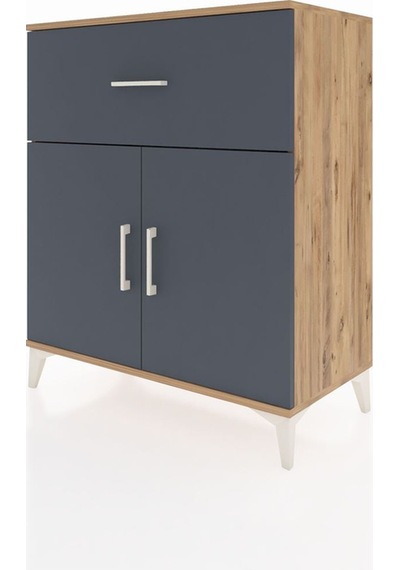 Hyperion Şifonyer Tek Raflı Tek Çekmeceli 2 Kapaklı 88x44x106... Çam