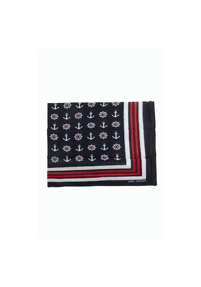 Zenviac456 Çapa Dümen Desenli Bandana 50 50 Zenviac45678