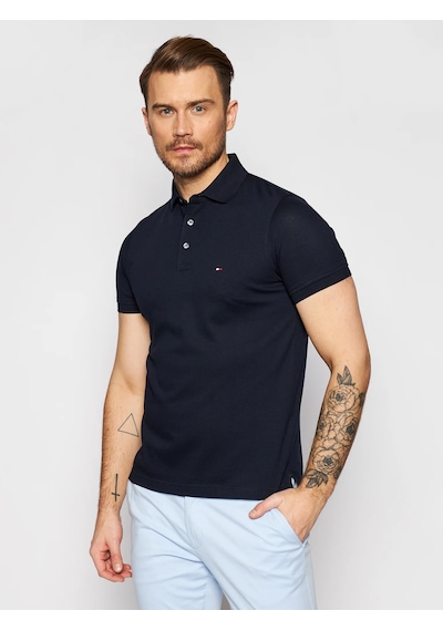 Tommy Hilfiger Polo Yaka Pike Erkek T-shirt Lacivert