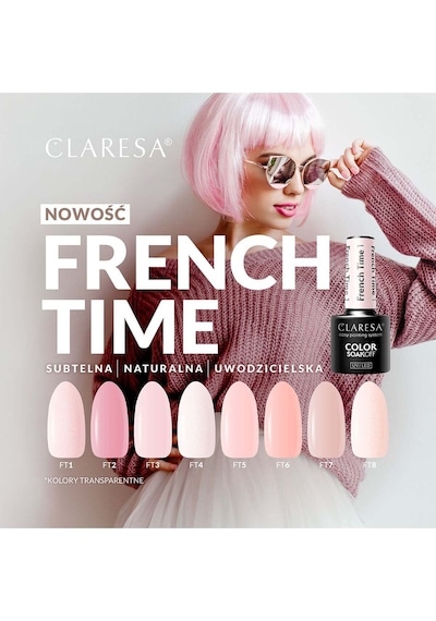 Claresa Kalıcı Oje French Time Yarı Şeffaf Açık Pembe 03 5gr