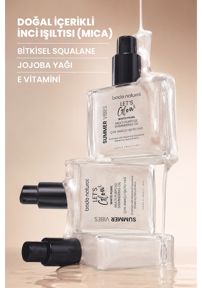 Bade Natural Işıltılı Çok Amaçlı Vücut Yağı White Pearl 50 Ml