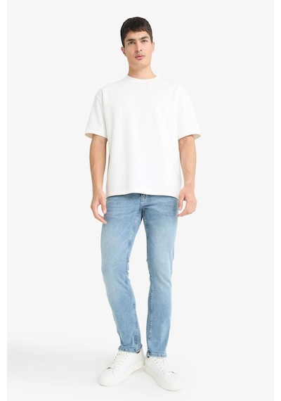 Defacto Pedro Slim Fit Dar Kalıp Normal Bel Dar Paça Jean Pantolon G2614ax25aunm39 Mavi