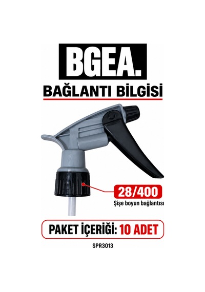 Bgea Premıum 10'lu Trigger Sprey Siyah/gri 28/400