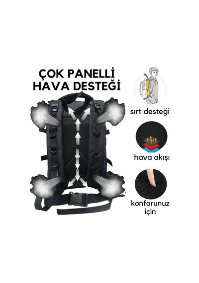 Xmlbayiciniz Siyah Su Geçirmez Çok Gözlü Kampçı-seyahat-dağcı-outdoor-askeri Taktik Sırt Çantası + 1peç Çok Renkli