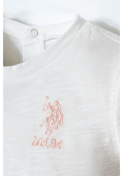 U.s. Polo Assn. Kız Bebek Beyaz Şort Takım Beyaz