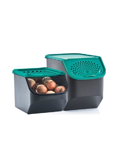 Tupperware Hsgl Maksi Midi Patates Soğan Saklama Kabı 2'li Siyah