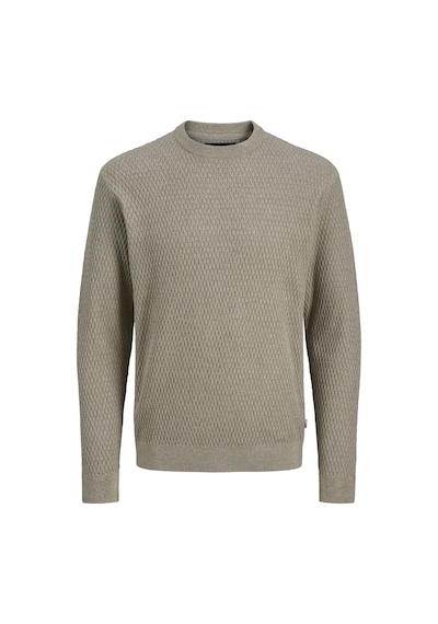 Jack & Jones Jack Jones Erkek Desenli Örgü Kazak 12283381 Krem