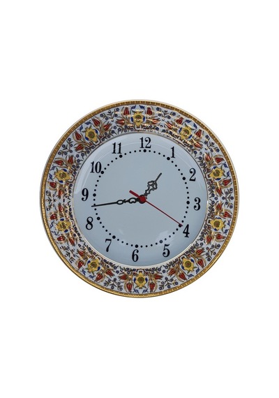 Armada Çini Prt 62 25 Cm Sarı Altın Yaldızlı Lale Karanfil Desen