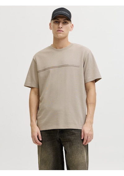 Jack & Jones Erkek Bisiklet Yaka Minimal Logo Baskili Tisört - Fusion - 12289936 Pure Cashmere