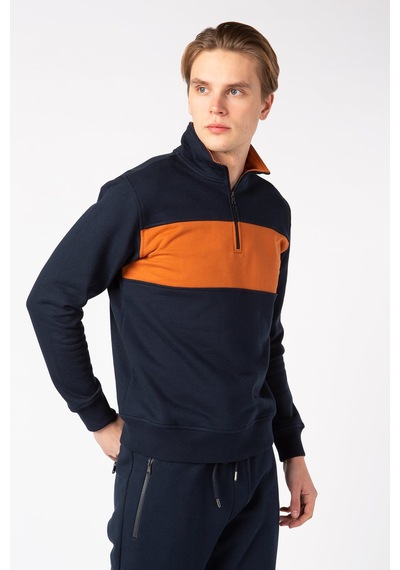 Vigoss Erkek Dik Yaka Sweatshırt 62063-30034 Lacivert