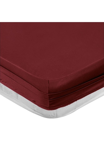 Linestyle King Size %100 Pamuk Saten Lastikli Çarşaf 200x200+35 Cm Bordo