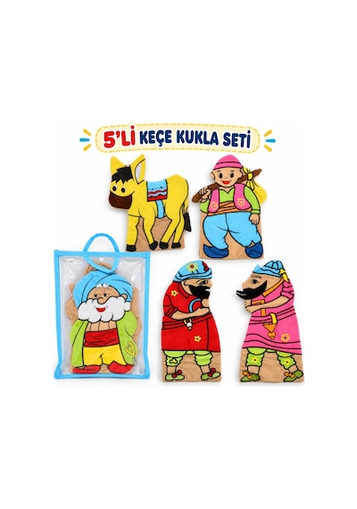 Eğlenceli Milli Kahramanlar Kukla Seti 5'li