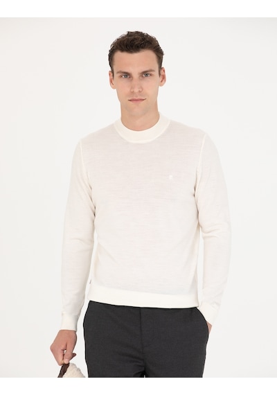 Pierre Cardin Erkek Ekru Triko Kazak 50270049-vr019 Ekru