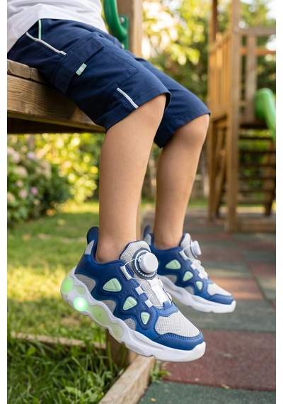 In Step Twinkle Mekanizmalı Işıklı Erkek Çocuk Mavi Spor Ayakkabı