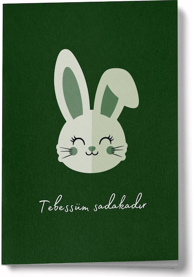 Tebessüm Sadakadır Tavşan A6 Çizgili Mini Defter Not Defteri Çok Renkli