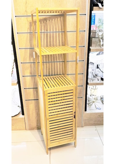 Bambu Banyo Dolabı 5 Raflı Kapaklı Banyo Düzenleme Dolabı Havlu D Bambu Bambu Banyo Dolabı 5 Raflı Kapaklı Banyo Düzenleme Dolabı Havlu D Bambu