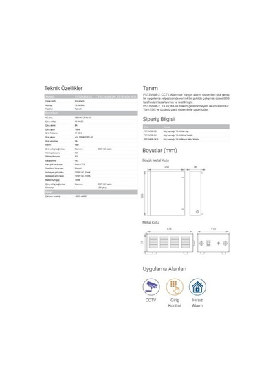 Eds Ps13v608-2s 13,6v / 8a Güç Kaynağı