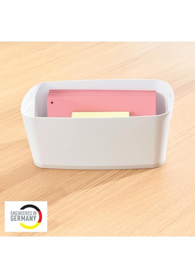 A5 Mybox Kapaklı Küçük Saklama Kutusu, 5 L, Parlak Görünüm, Plastik, Beyaz/gri, 52191001 Cok Renkli