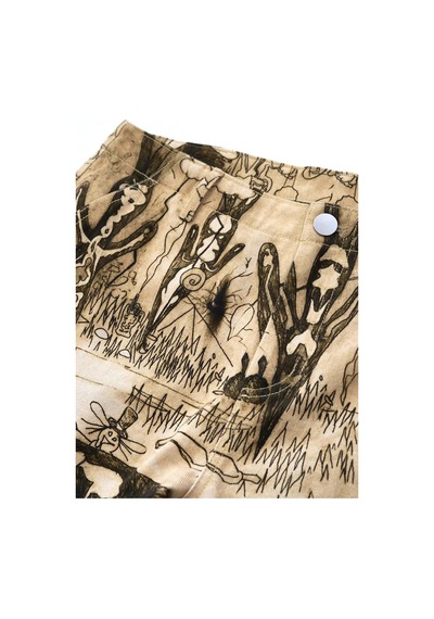 Domrebel Elysium Erkek Kargo Pantolon - Rahat Fit, %100 Pamuk, Şık Tasarımlarla Bej