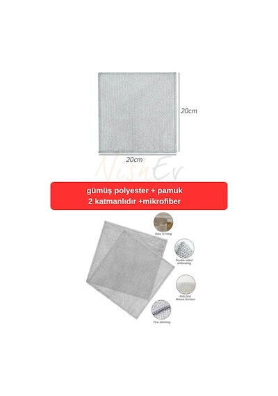 Premium Çelik Tel Çift Katlı Bulaşık Bezi 5 Li Set Zor Kirle Mücadele, Mutfak & Banyo İçin