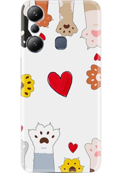 Infinix Hot 20i Kılıf Resimli Desenli Silikon Platinium Series Kedilerin Aşkı 1903