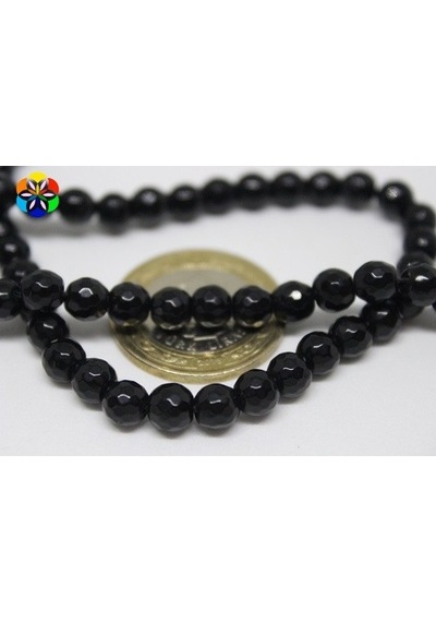 Onix (Oniks) Taşı Faset Kesim Parlak Dizi 6Mm