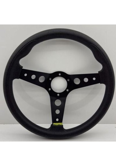 34 Cm Siyah Yuvarlak Delikli Spor Direksiyon Simidi
