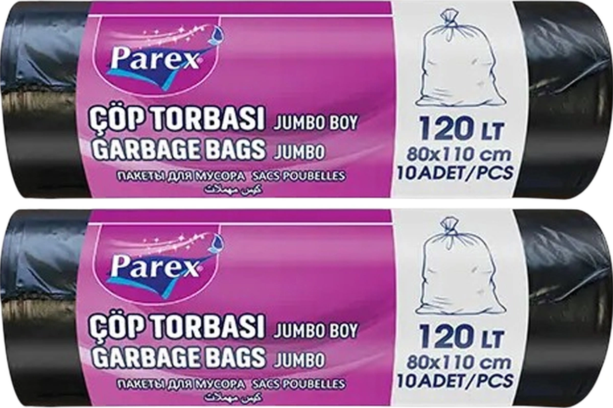 Professional 10'lu Çöp Torbası Jumbo Boy 80 X 110 Cm İkili Paket