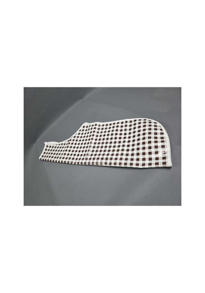 Mavi Pötikareli Su Geçirmez Pvc Muşamba Önlük - 1 Adet 50 Cm Önlük Biyeli Su Geçirmez Önlük Kahverengi