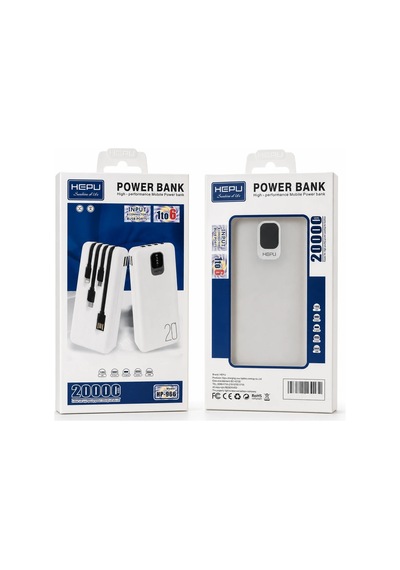 Hepu Hp-966 20.000 Mah 4 Kablolu Dijital Göstergeli Powerbank