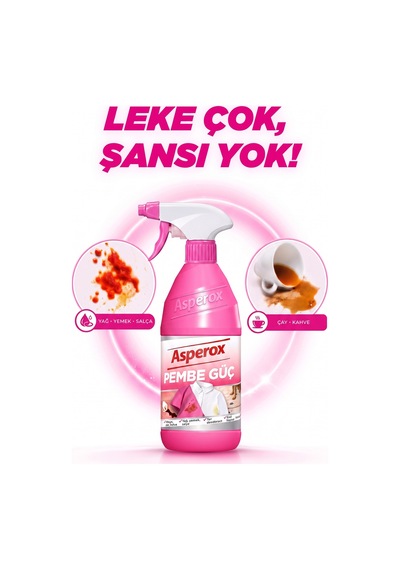 650 Ml Pembe Güç Leke Çıkarıcı Sprey Konsantre Formül İle Etkili Temizlik X4