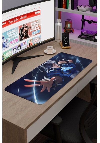 Street Fighter Kaymaz Dikişli Kauçuk Oyuncu Mousepad V5 - 70x30 Xl Gaming Mouse Pad Fare Altlığı