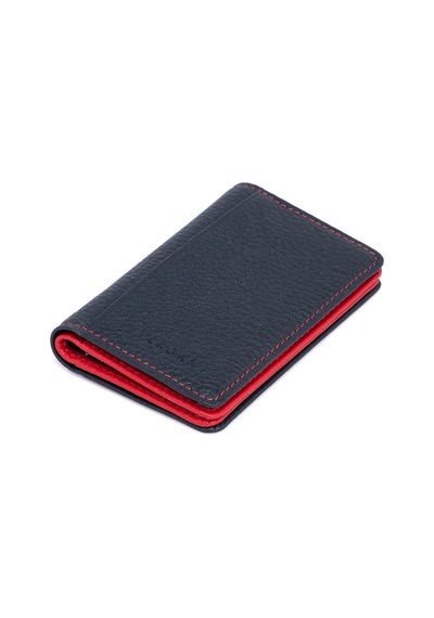 Tergan Lacivert Deri Unisex Kredi Kartlık 01601N74