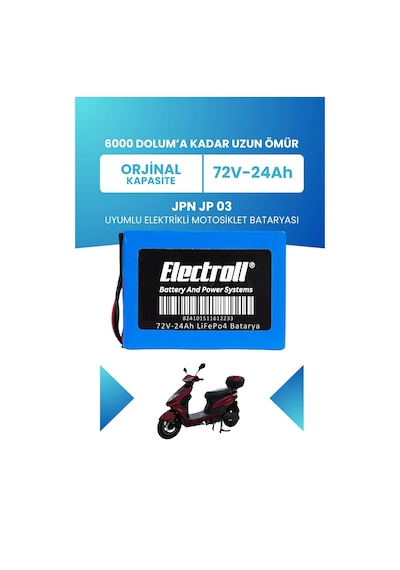 Jpn Jp 03 Batarya Standart Kapasite Lifepo4 72v 24ah Elektrikli Motosiklet Bataryası