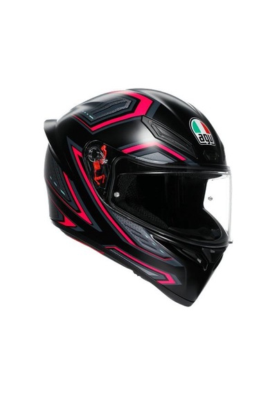 Agv Kask K1 S Slıng Matt Black Pınk Kask Renkli