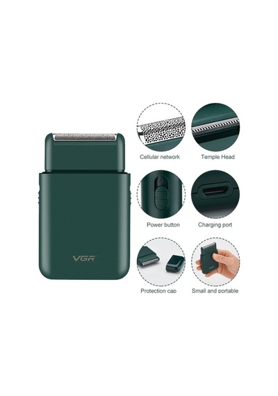 V-390 Profesyonel Sakal Tıraş Makinesi Şarjlı Mini Shaver - Sinekkaydı Sıfırlama