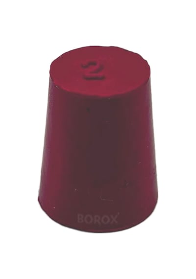 Borox Kauçuk Tıpa No.2 13 x 16.5 x 20 MM NS14/23 5 Adet
