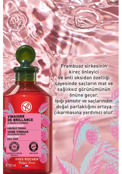 Yves Rocher Parlatıcı Brillance Frambuaz Saç Sirkesi Toniği 150 ML