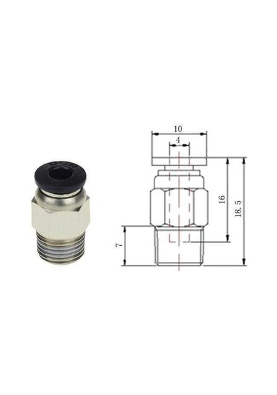 Robiduck 3D Yazıcı Isıtıcı Uç Hotend J-Head V6 Bağlayıcı Extruder 1.75MM