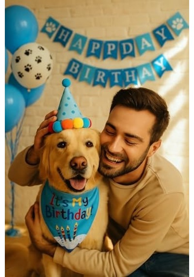 Busstier Köpek Kedi Doğum Günü Seti Bandana Şapka Afiş Parti Dekorasyonu, Şapyon Tasma Aksesuarı, Erkek Ve Dişi Evcil Hayvanlar İçin Mavi 256 Busstier Köpek Kedi Doğum Günü Seti Bandana Şapka Afiş Parti Dekorasyonu, Şapyon Tasma Aksesuarı, Erkek Ve Dişi Evcil Hayvanlar İçin Mavi 256